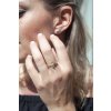 Women's gold mini ring with Sakura flower