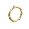 Uni gold ring Aqua narrow shine