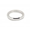 Vamp silver ring with black stripe