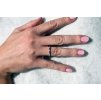 Split narrower silver ring