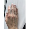 Split narrower silver ring