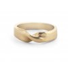 Split gold wider ring