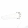 Silver conical hammered ring