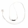 Silver Vamp necklace with black stripe
