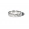 Hammer solid silver men's ring