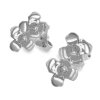 Silver minimalist earrings Sentiment double