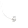 Silver minimalist earrings Sentiment double