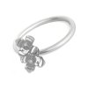 Minimalist silver ring Sentiment double