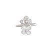 Minimalist silver ring Sentiment double