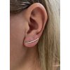 Women's silver minimalist earrings Mark