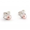 Minimalist silver drop earrings