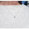 Minimalist silver drop necklace