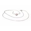 Minimalist silver drop necklace
