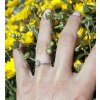 Minimalist silver drop ring