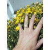 Minimalist silver drop ring