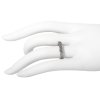 Silver dark conical hammered ring narrower