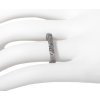 Silver dark conical hammered ring narrower