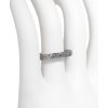 Silver dark conical hammered ring narrower