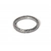 Silver dark conical hammered ring narrower