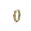 Angular square gold ring