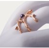 Berries wide gold ring for women with a pearl