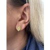 Gold leaf earrings