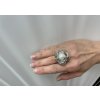 Women's silver ring Rosa with pearl
