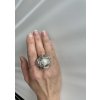 Women's silver ring Rosa with pearl