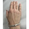Unisex silver bracelet Aqua wide