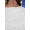 Minimalist drop necklace in white gold