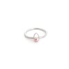 Minimalist Drop ring in white gold