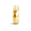 Wide Gold Cubic Angular Ring