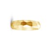 Wide Gold Cubic Angular Ring