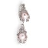 Ocean earrings with a flap pearl
