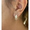 Ocean earrings with a flap pearl