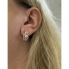 Ocean earrings with a flap pearl