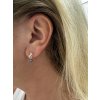 Silver mini earrings Berries stones with pearl
