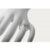 Minimalist Berries women's silver ring with pearl