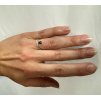 Minimalist Berries women's silver ring with pearl