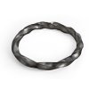 Unisex Silver Black Implicate Ring