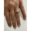 Women's silver ring with blue zircon