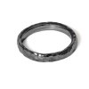 Silver black conical forged ring narrower