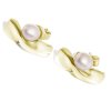 Zlaté náušnice Split s perlou