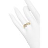 Split gold ring with pearl