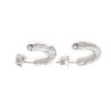 Women's earrings Aqua semicircles with pearl