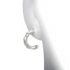 Women's earrings Aqua semicircles with pearl