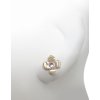 Gold minimalist earrings Sentiment with pearl