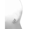 Silver minimalist earrings Sentiment with pearl