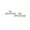 Women's flat earrings Aqua with pearl
