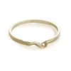 Split gold ring with pearl
